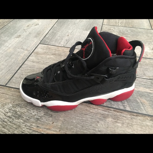 Nike Youth Jordans 6 Rings Size 5 black/red/white - Picture 10 of 11